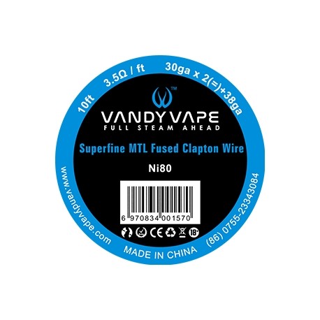 Vandy Vape Superfine Fused Clapton Nichrome N80 wire Συρμα