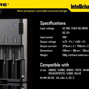 Φορτιστης I4 Nitecore Intellicharger