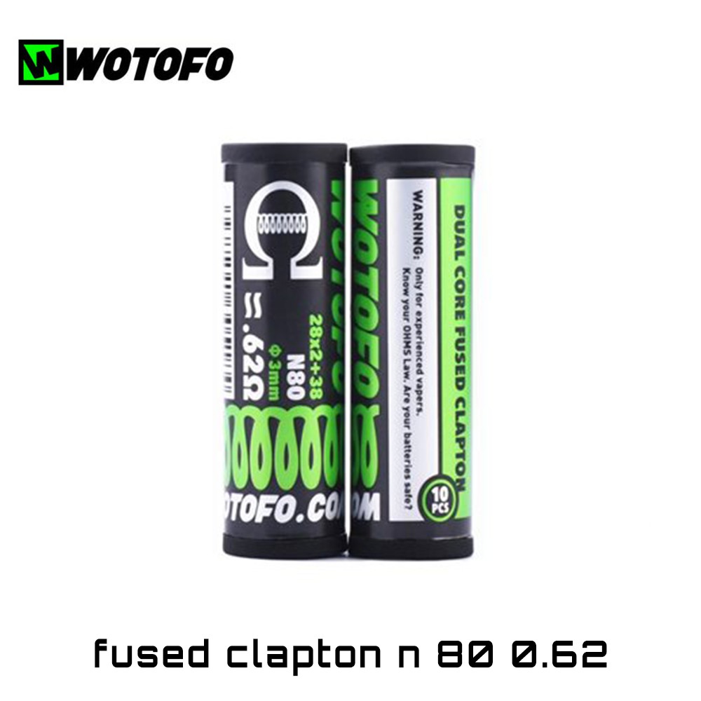 Wotofo 2-Core Fused Clapton Ni80 Coils – Ετοιμες Αντιστασεις Wotofo 2-Core Fused Clapton Ni80 Coils - Ετοιμες Αντιστασεις