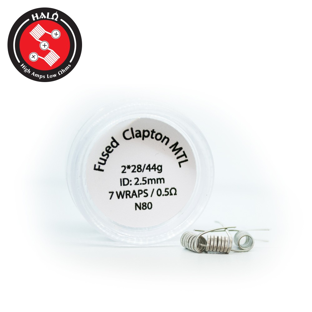 HALO Coils Fused Clapton MTL Ni80 2.5mm 0.5 Ohm Coils - Ετοιμες Αντιστασεις