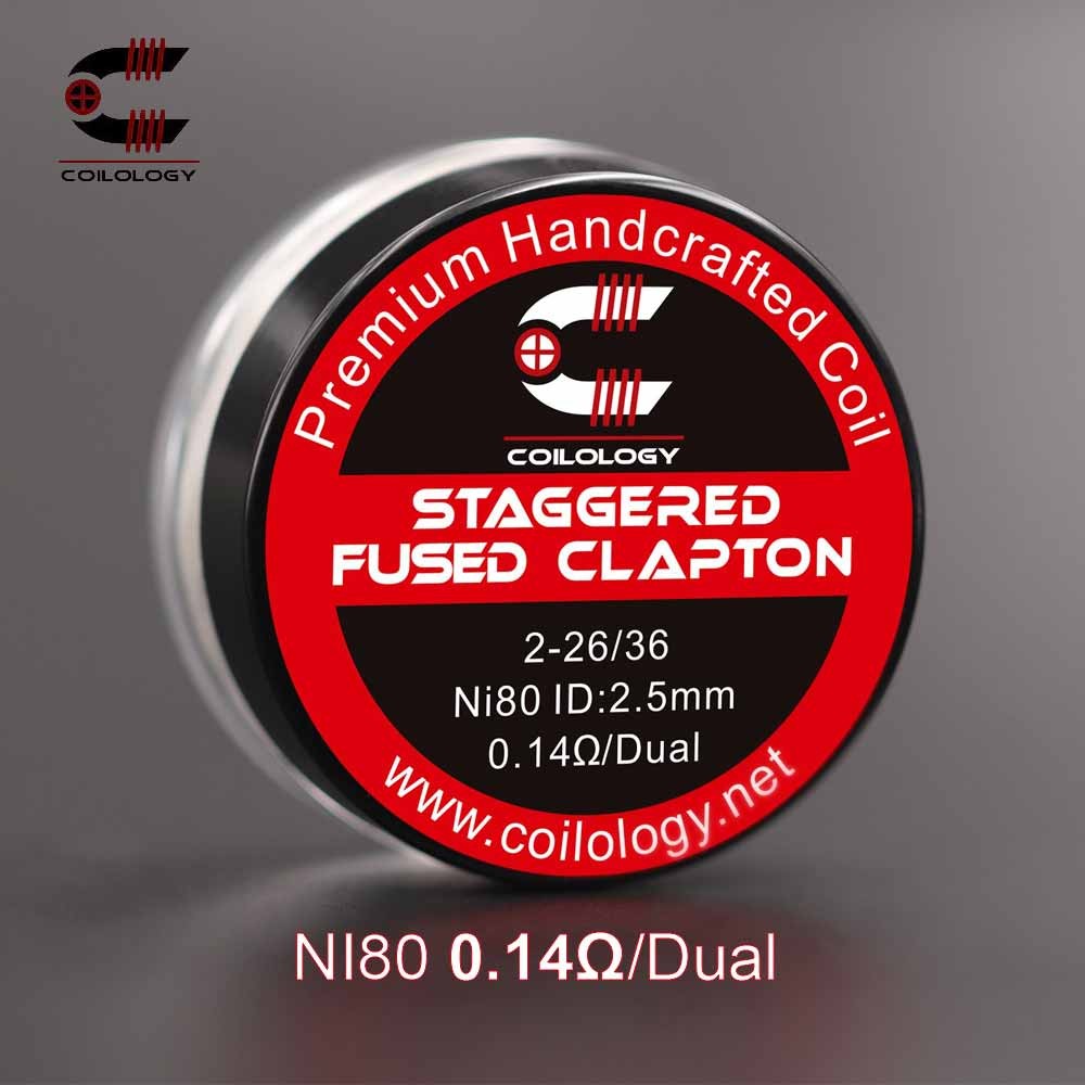 Coilology 0.14ohm Ni80 Staggered Fused Clapton Coil wire Σύρμα