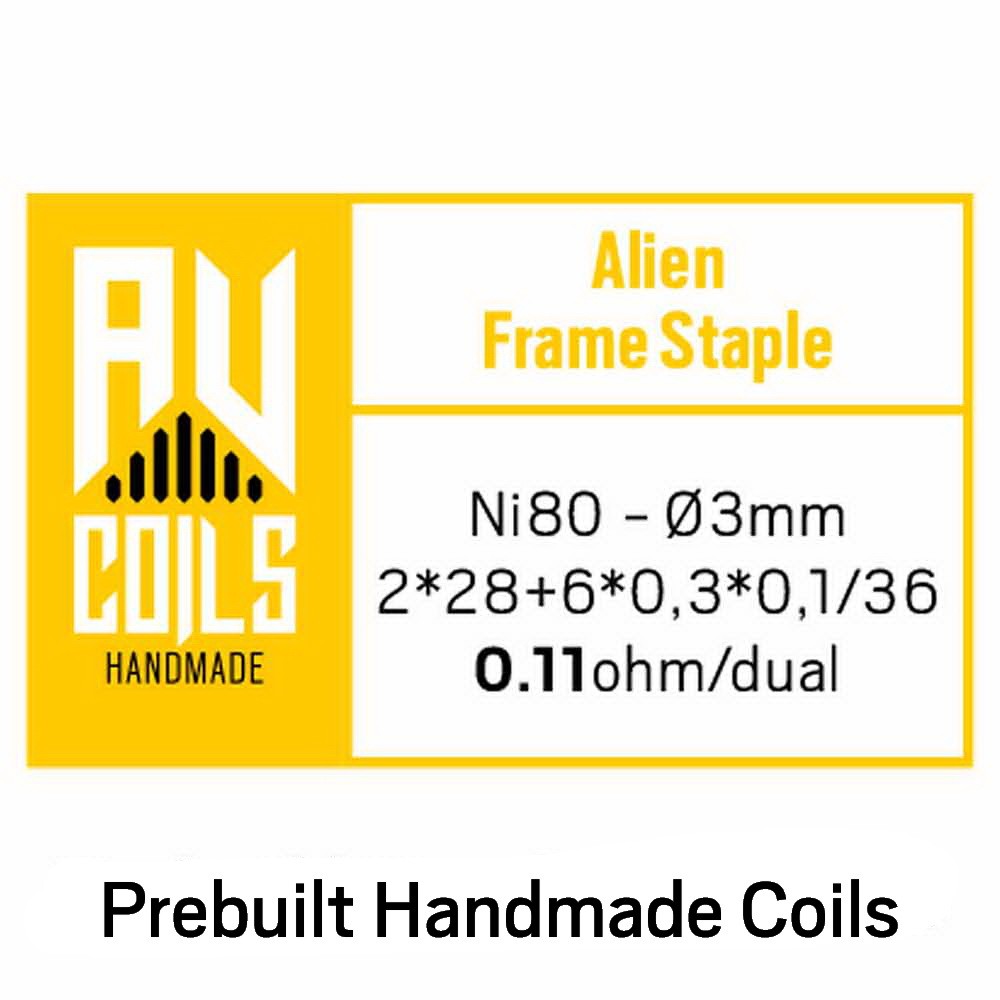 AV Coils Alien Frame Staple Ni80 0.11 Ohm Coils - Ετοιμες Αντιστασεις