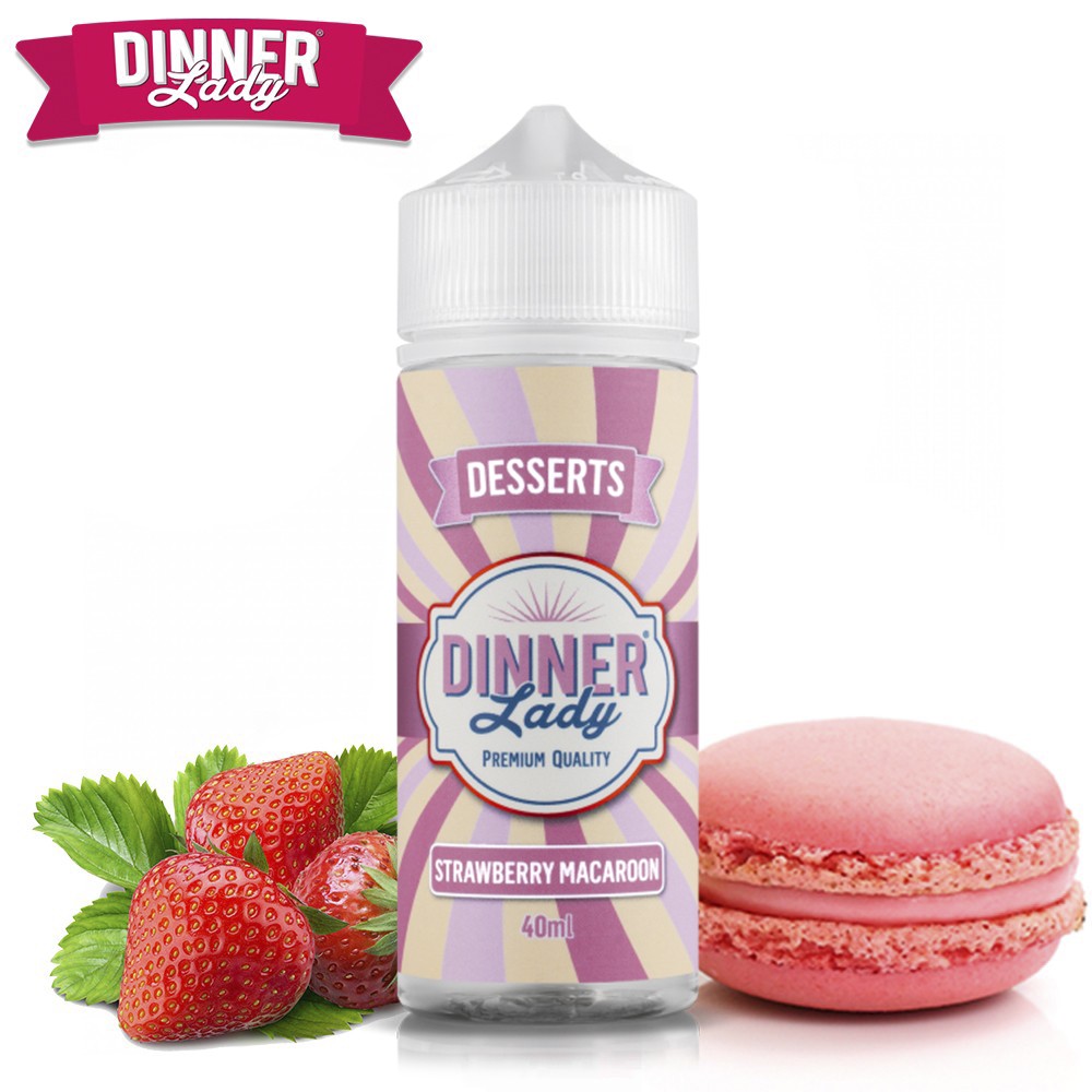 Strawberry Macaroon Dinner Lady Shake & Vape 120ml
