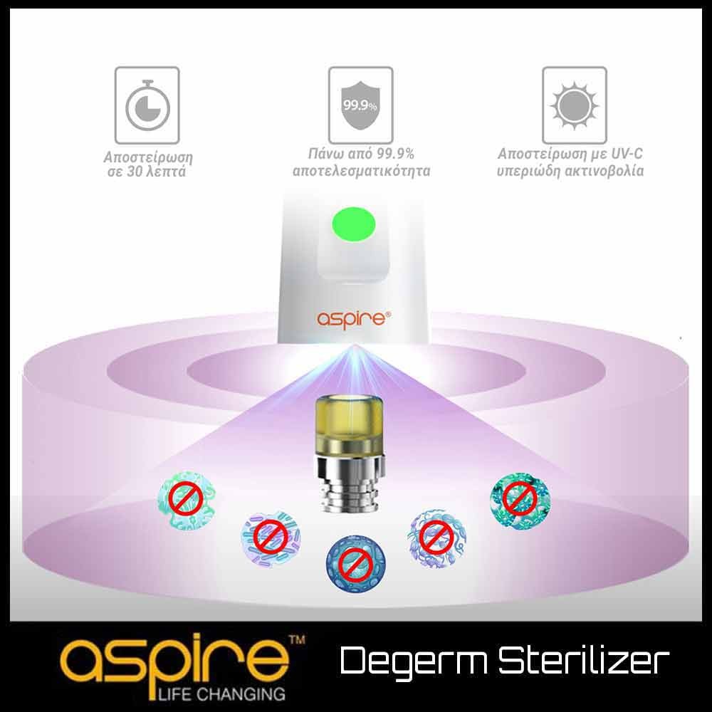 Aspire Degerm Sterilizer – Φορητος Αποστειρωτης Aspire Degerm Sterilizer - Φορητος Αποστειρωτης