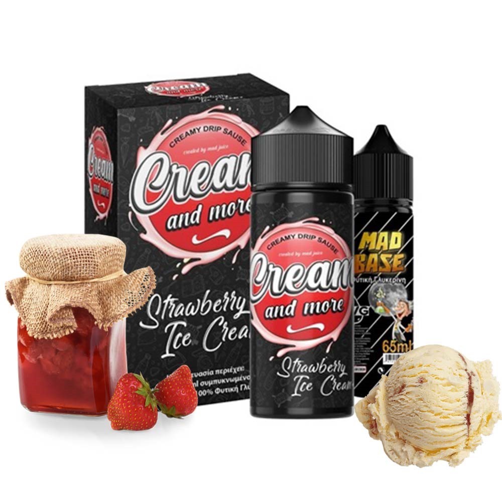 Mad Lady Strawberry Ice cream 20ml 100ml μπουκάλι